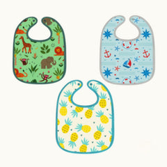 Jungle Print, Nautical Print & Snail Bibs Sheet Large (Pack of 3)