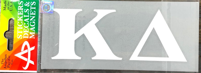 Kappa Delta White Car Decal
