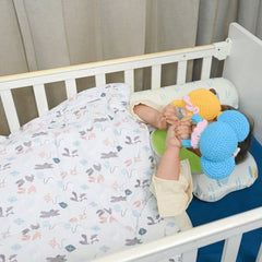 Baby Wrapped in Happy Matty Kites Quilt