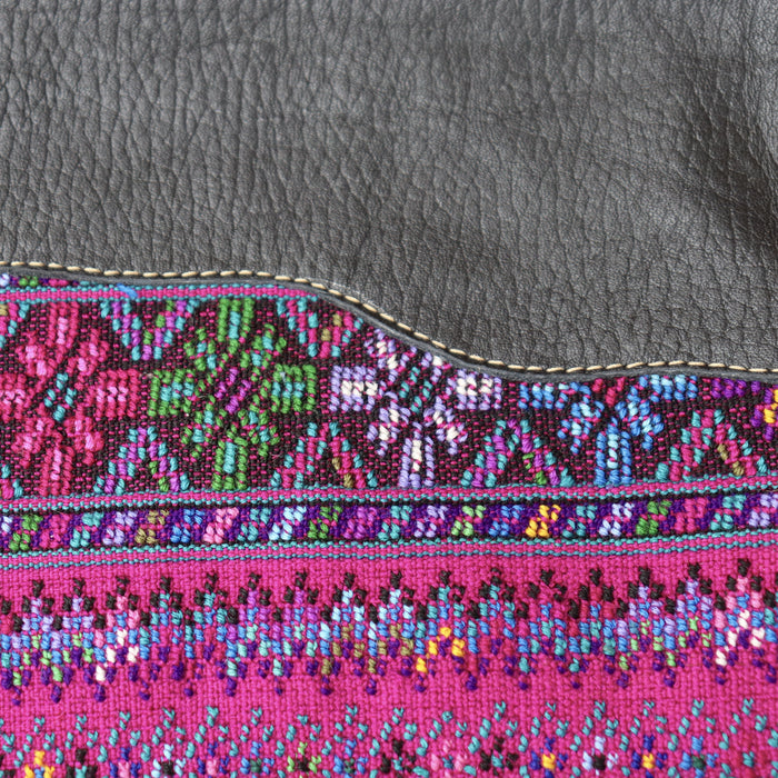 Leather Clutch - Huipil
