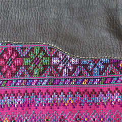 Leather Clutch - Huipil