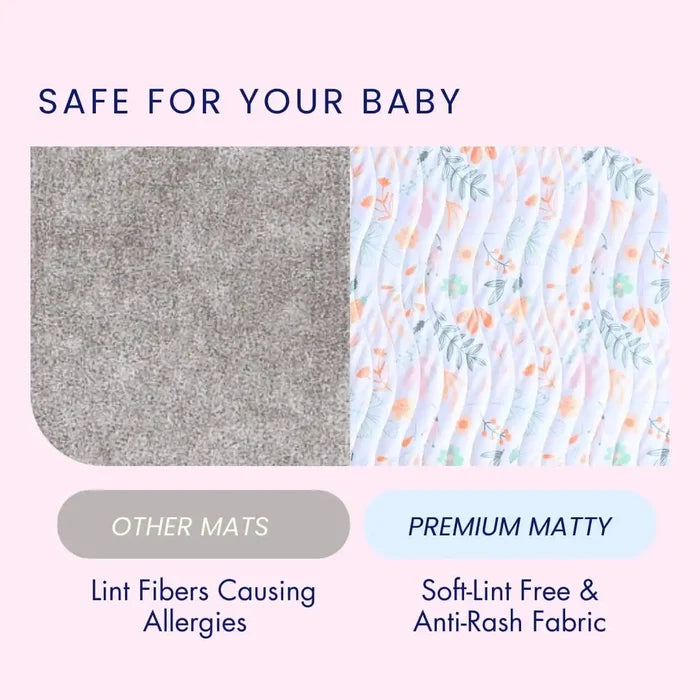 Premium Baby Mat with Soft Lint-Free Fabric for Sensitive Baby Skin