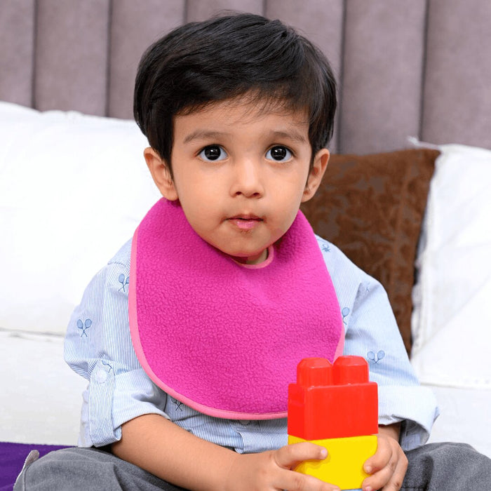 Light Green + Violet + Beige - Absorbent Bibs Large (Pack of 3)