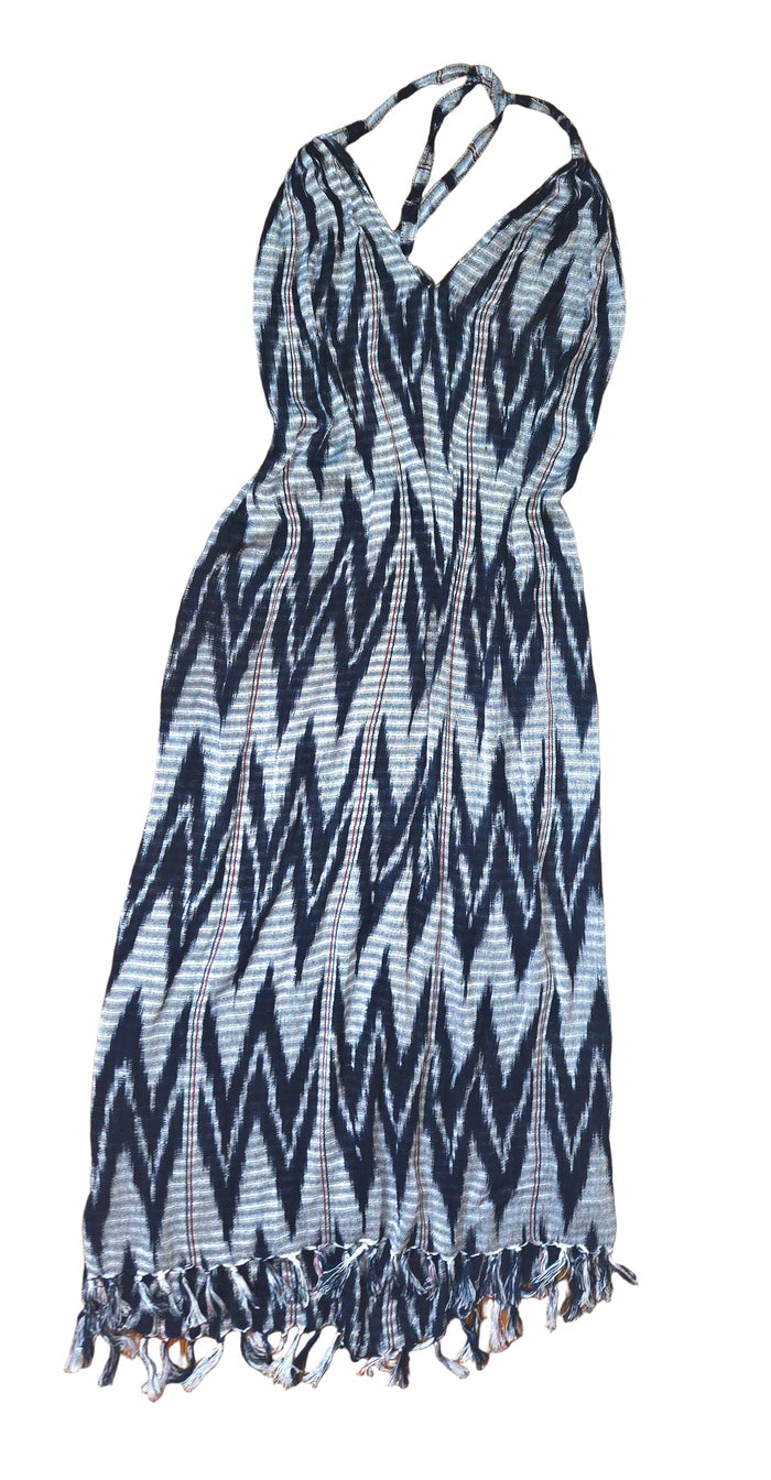Gray & Dark Blue with Red Stripes