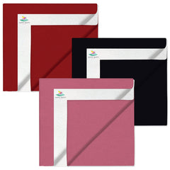 Maroon + Royal Blue + Pink Dry Sheet (Pack of 3)