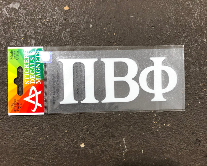 Pi Beta Phi White Car Decal