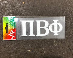 Pi Beta Phi White Car Decal