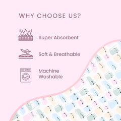 Cats-Print-Burp-Cloth-Product-Features
