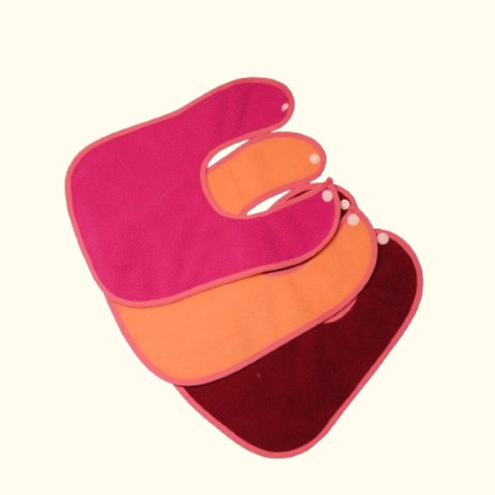 Pink + Rust + Peach - Absorbent Bibs (Pack of 3) | Medium