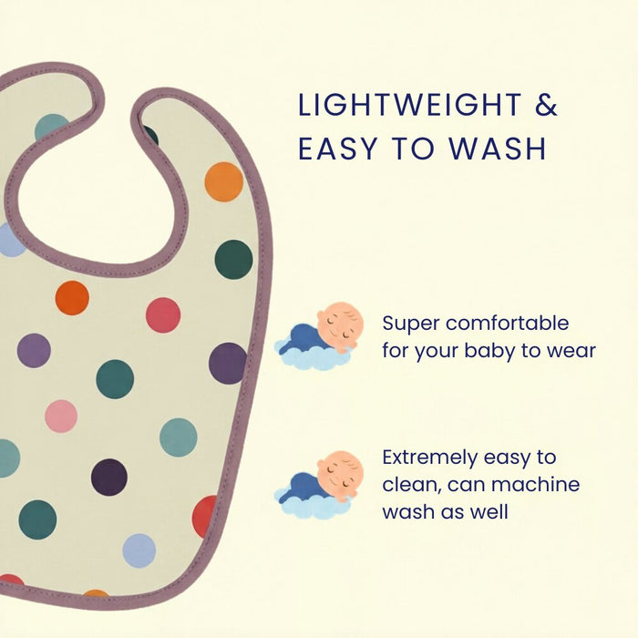 Happy Matty Lightweight Baby Bib with Easy Wash Feature for Babies