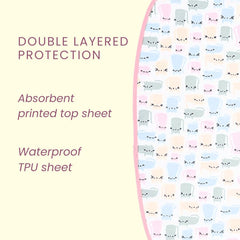 Polka Dot, Watermelon & Cat Print Burp Sheet Large (Pack of 3)