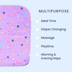 Polka Dots Print Premium Multipurpose Baby Mat for Feeding, Diaper Changes & Playtime