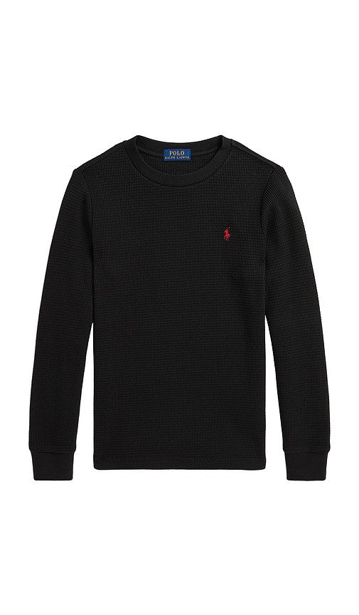 Polo Ralph Lauren Boys Long Sleeve Waffle Knit Crewneck T-Shirt