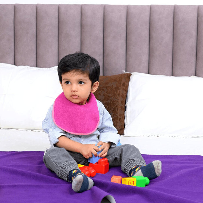Rani Pink + Peach + Maroon - Absorbent Bibs  Large (Pack of 3)