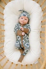 Southwest Aztec Ribbed Bamboo Zipper