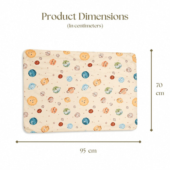 Product Dimensions of Happy Matty Space Quilt – 95 cm × 70 cm