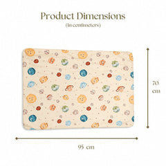 Product Dimensions of Happy Matty Space Quilt – 95 cm × 70 cm