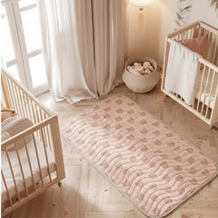 Teddy Bear print waterproof baby dry sheet laid flat on a bed