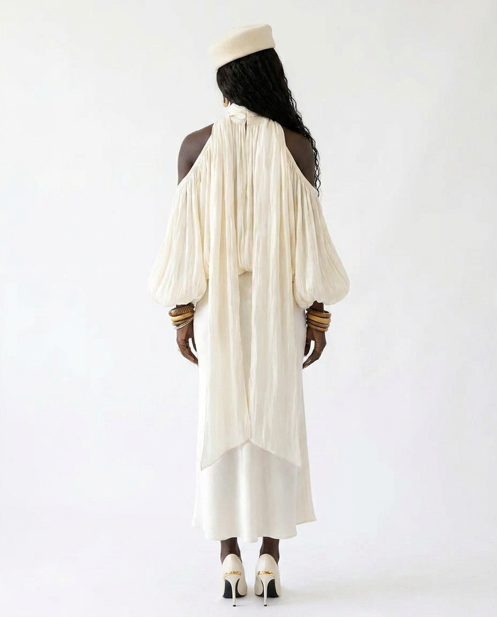 The Hannah Eloquent High-Neck Blouse