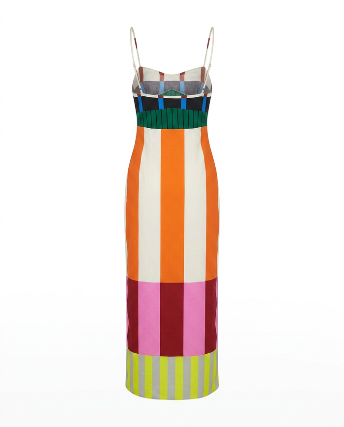 The Lydia Color-Block Column Dress