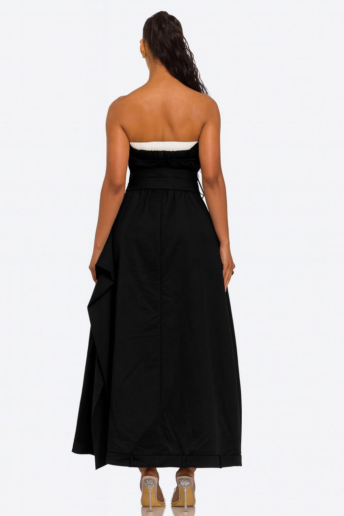 The Mount Carmel Double-Belted Belted Trench Maxi Dress