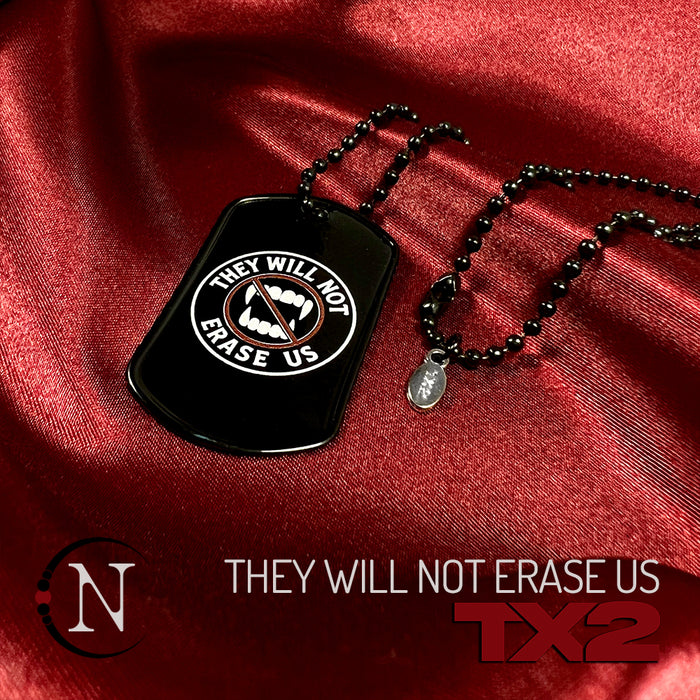 They Will Not Erase Us Lyric Tag Necklace by TX2