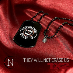 They Will Not Erase Us Lyric Tag Necklace by TX2