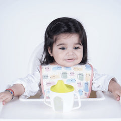 Happy Matty Cat Print Baby Bibs