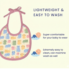 Happy Matty Lightweight Cat Print Baby Bib for Comfortable Everyday Feeding