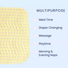 Zigzag Print Premium Multipurpose Baby Mat for Feeding, Diaper Changes & Playtime